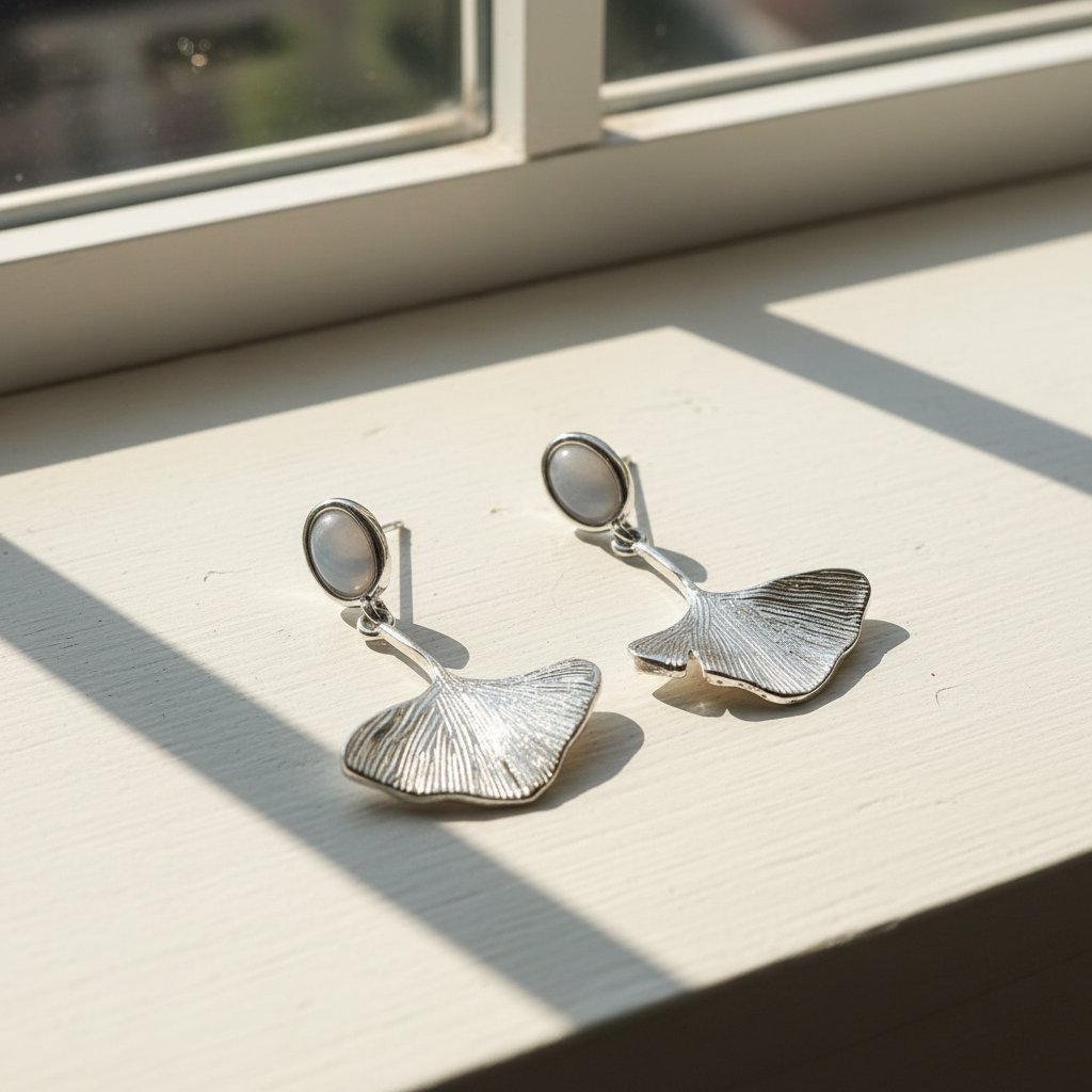 Ginkgo čukstu elegances piliens auskari