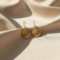 Boucles d'oreilles marguerite or arrondies