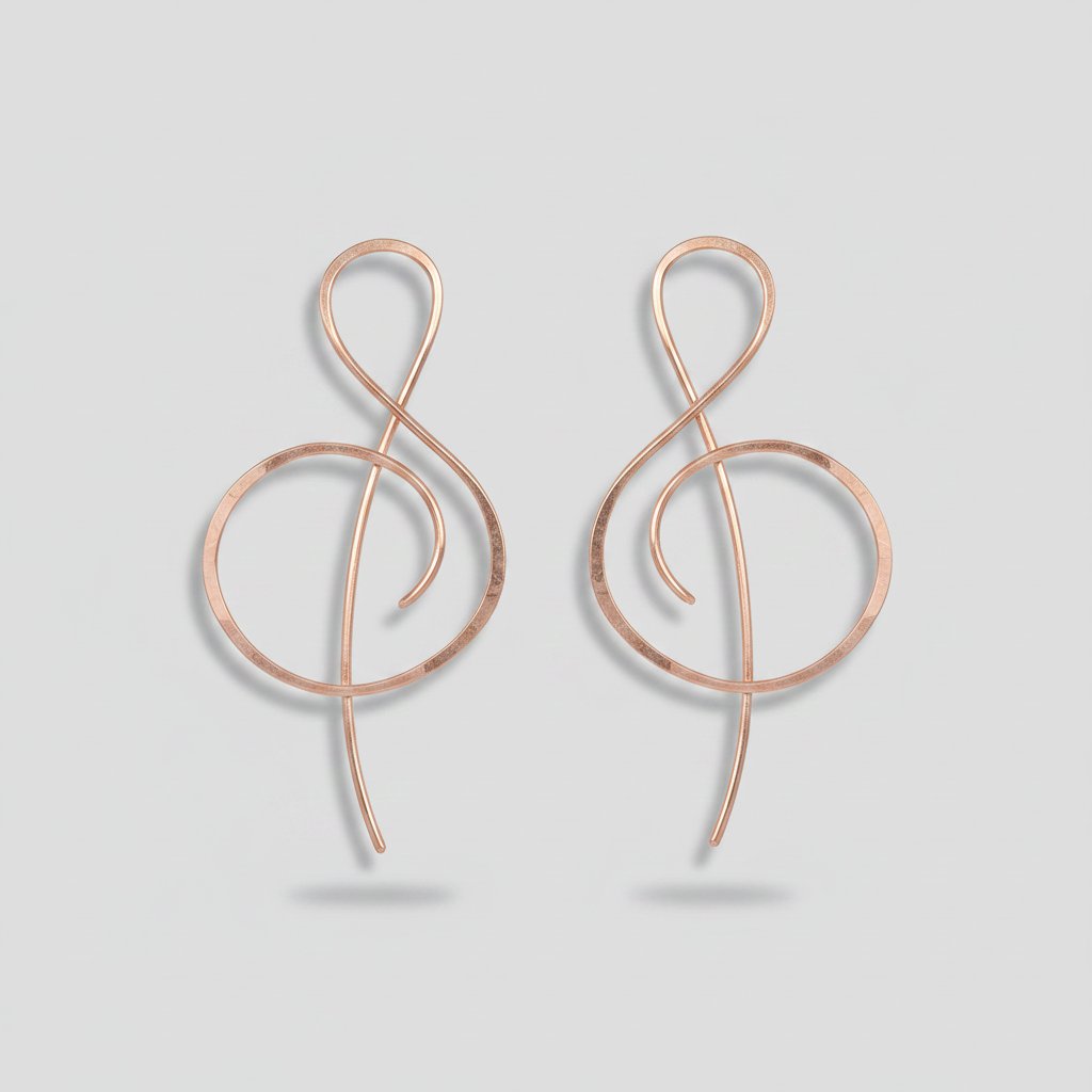 Boucles d'oreilles clé or rose