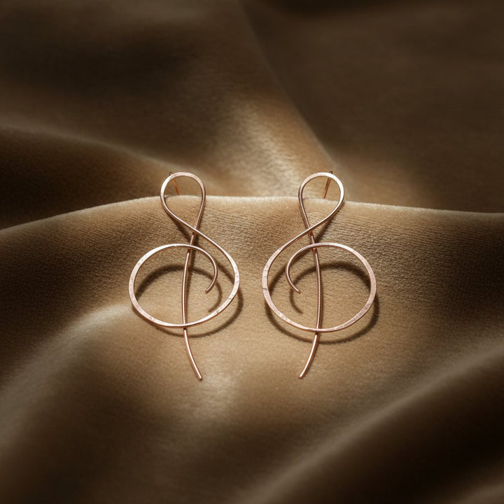 Boucles d'oreilles clé or rose