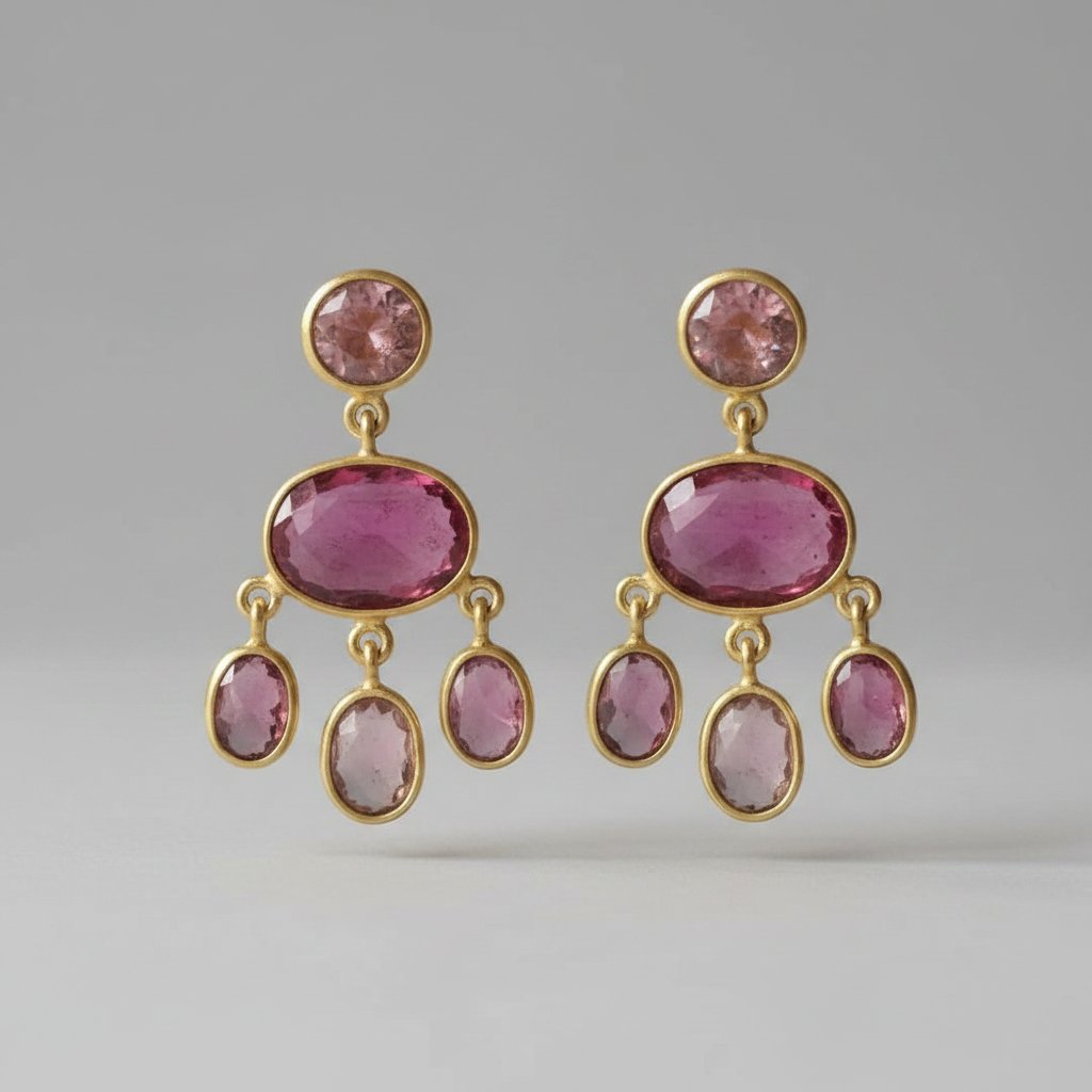 Soleil Garnet Earrings