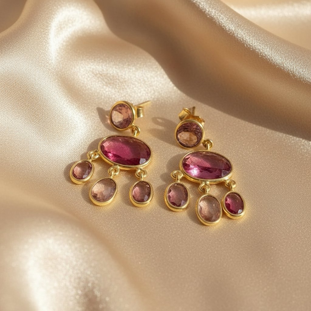 Soleil Garnet Earrings