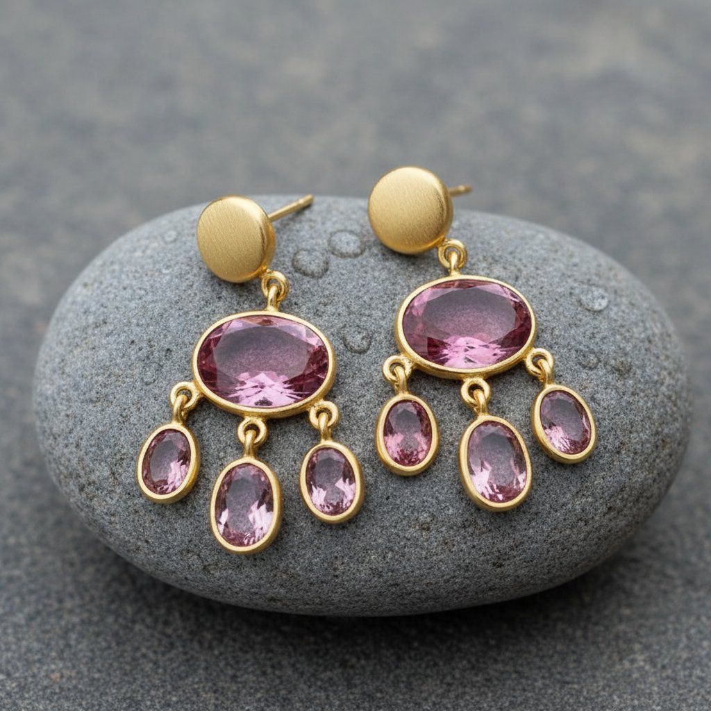 Soleil Garnet Earrings