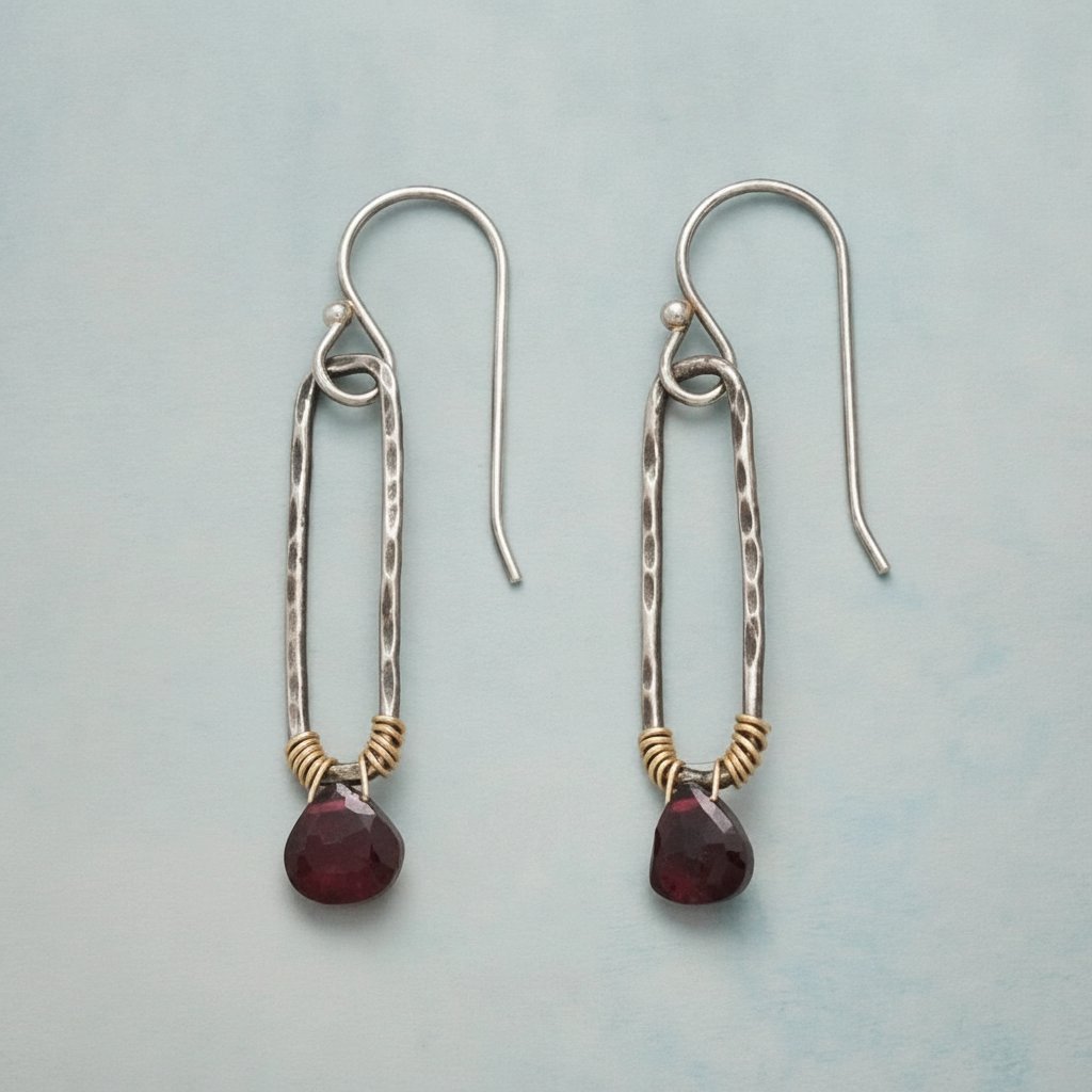 Vionnet Garnet Earrings