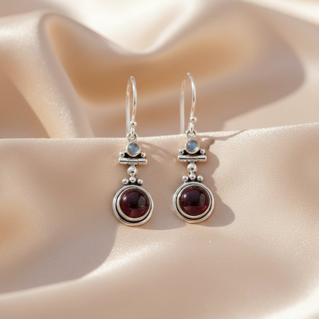 Estelle Garnet Earrings