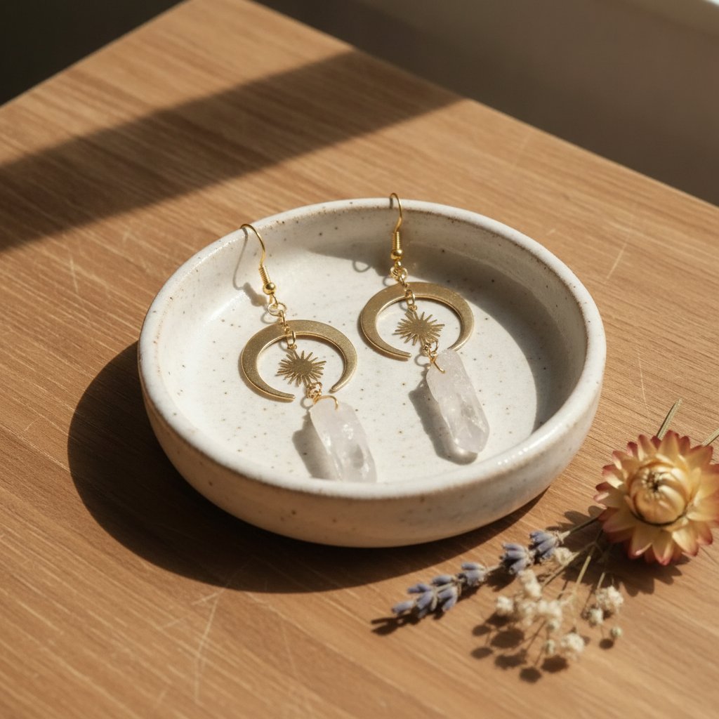 Lourdes Quartz Earrings