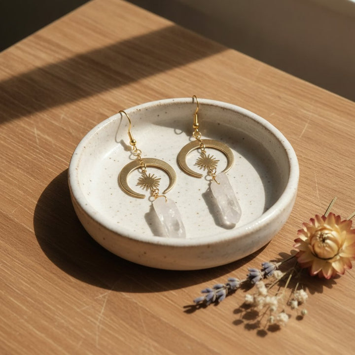 Lourdes Quartz Earrings