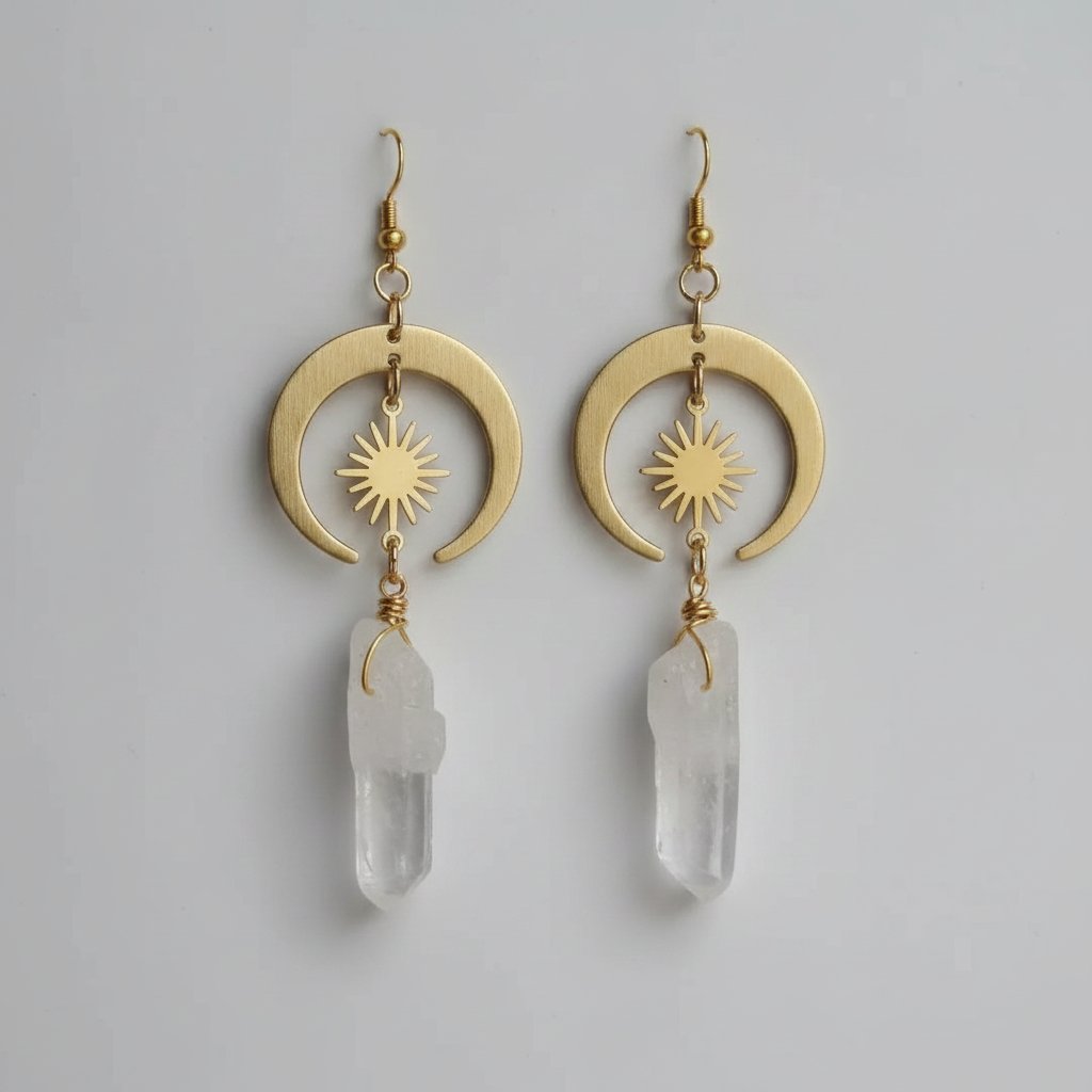 Lourdes Quartz Earrings