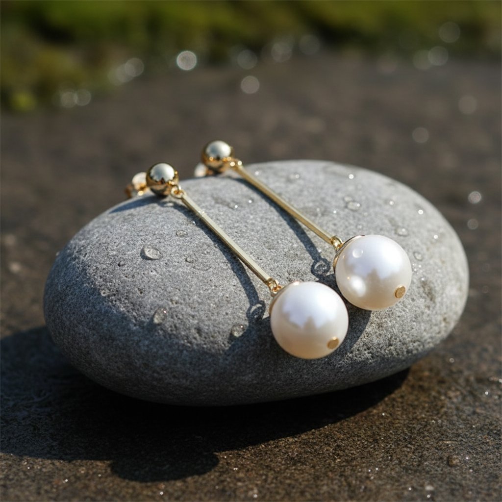 Boucles d’oreilles Lourdes en perles