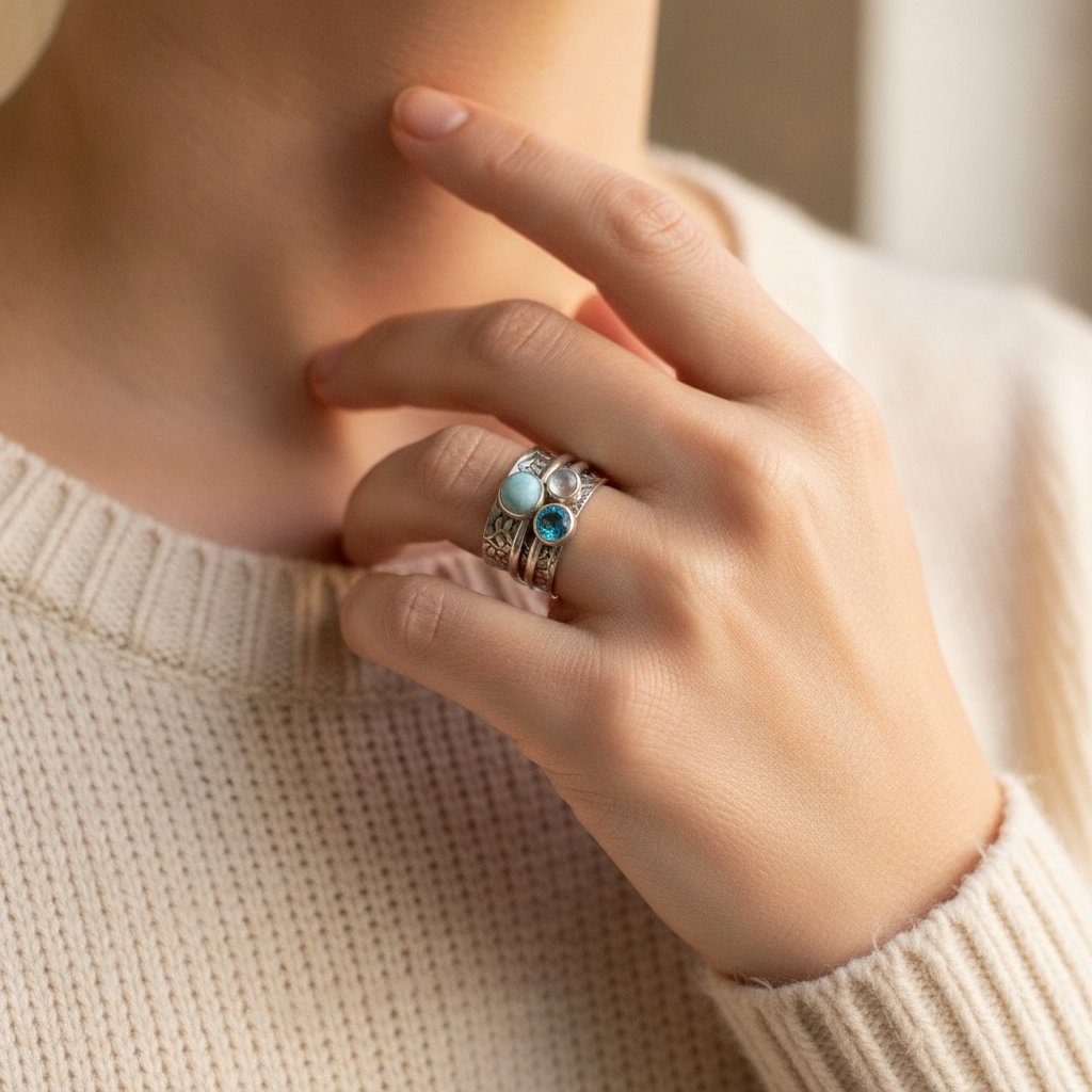 Petra Silver Ring