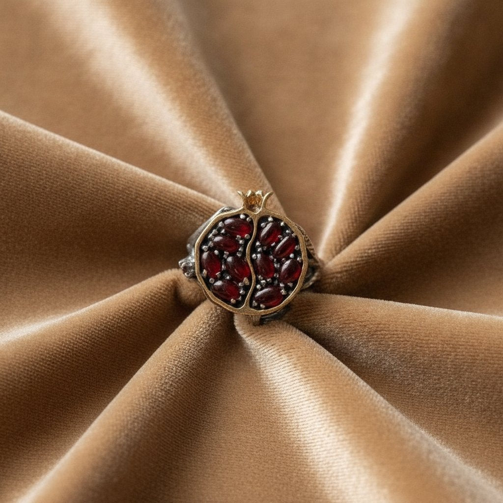 Celestine Garnet Ring