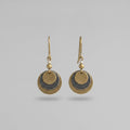 Boucles d'oreilles vintage pendantes couleur or et argent