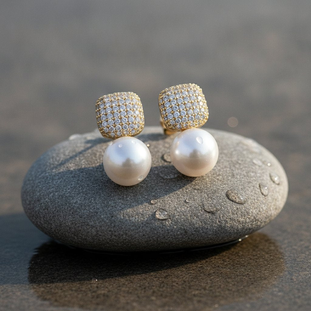 Rhea Pearl Earrings