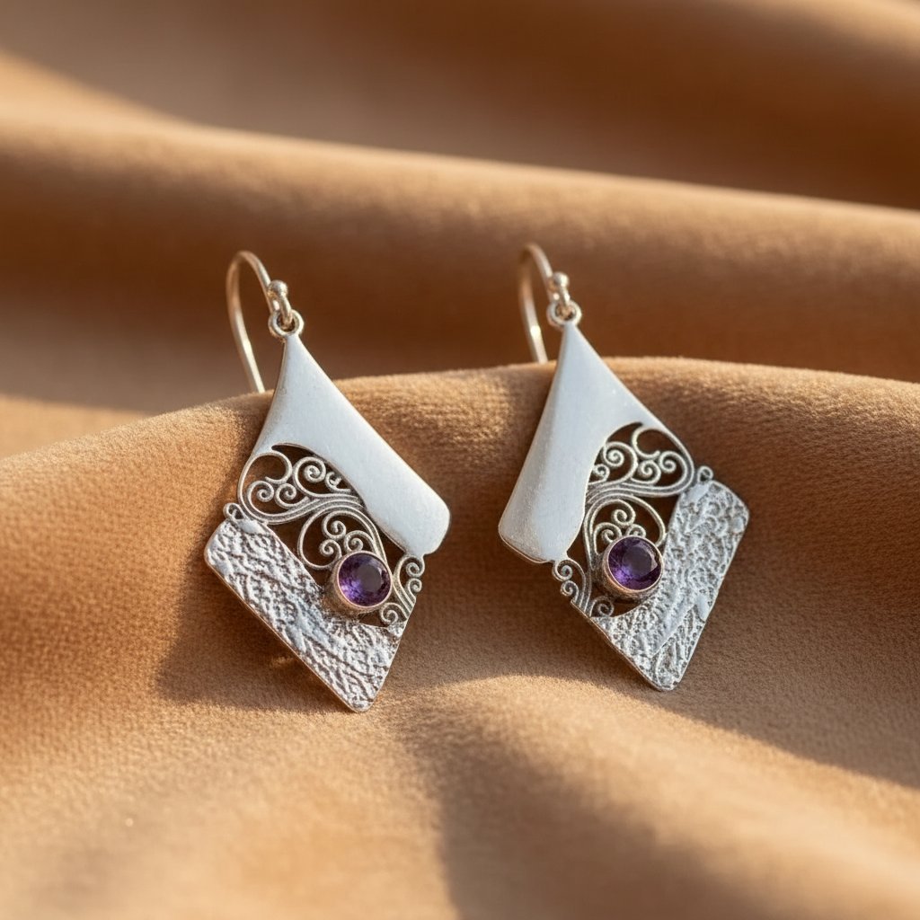 Estelle Amethyst Earrings