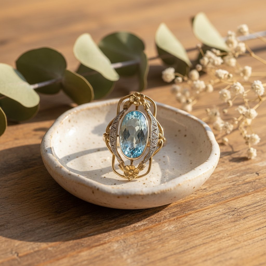 Lourdes Aquamarine Ring