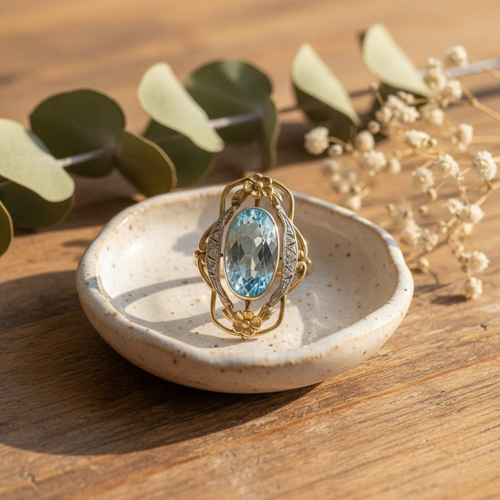 Lourdes Aquamarine Ring