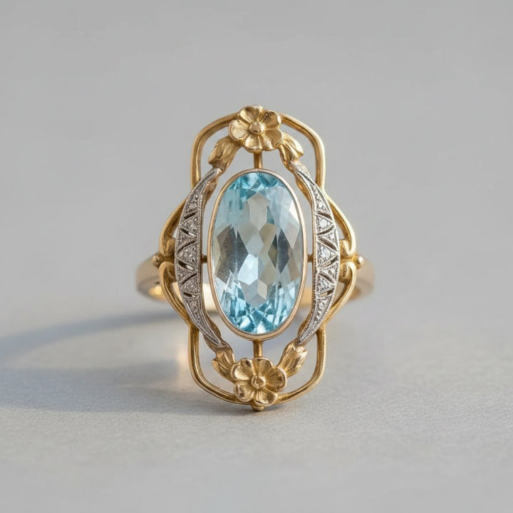 Lourdes Aquamarine Ring