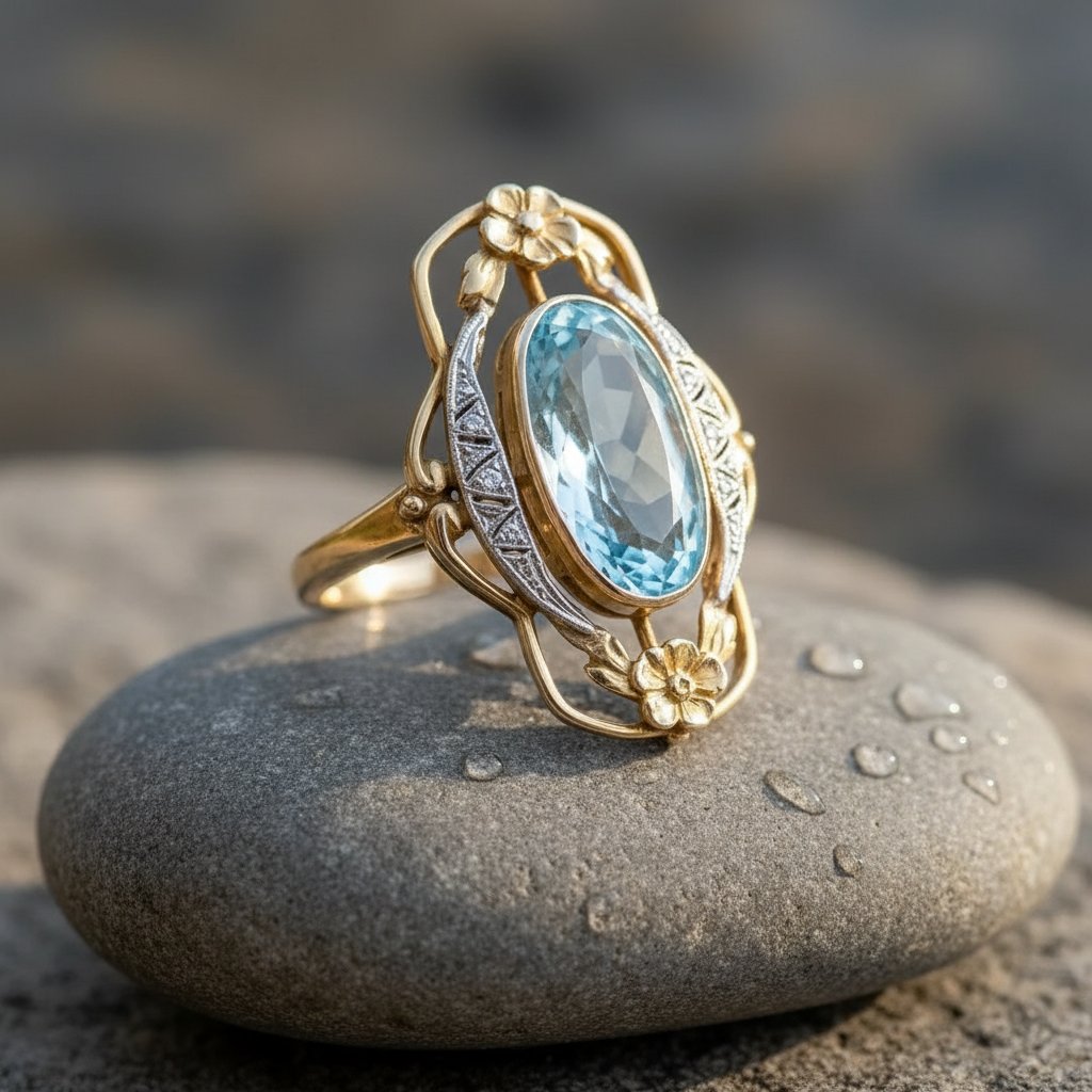 Lourdes Aquamarine Ring