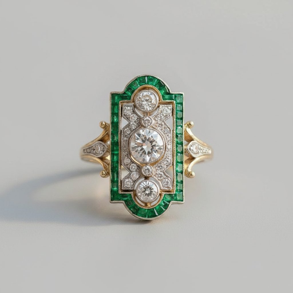 Celestine Emerald Ring