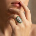 Celestine Emerald Ring