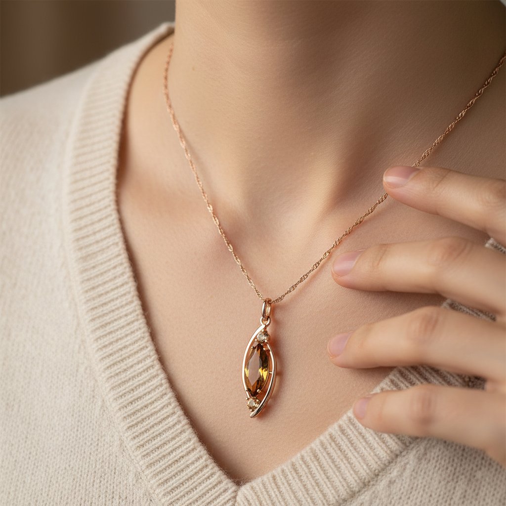 Bela Crystal Pendant Necklace
