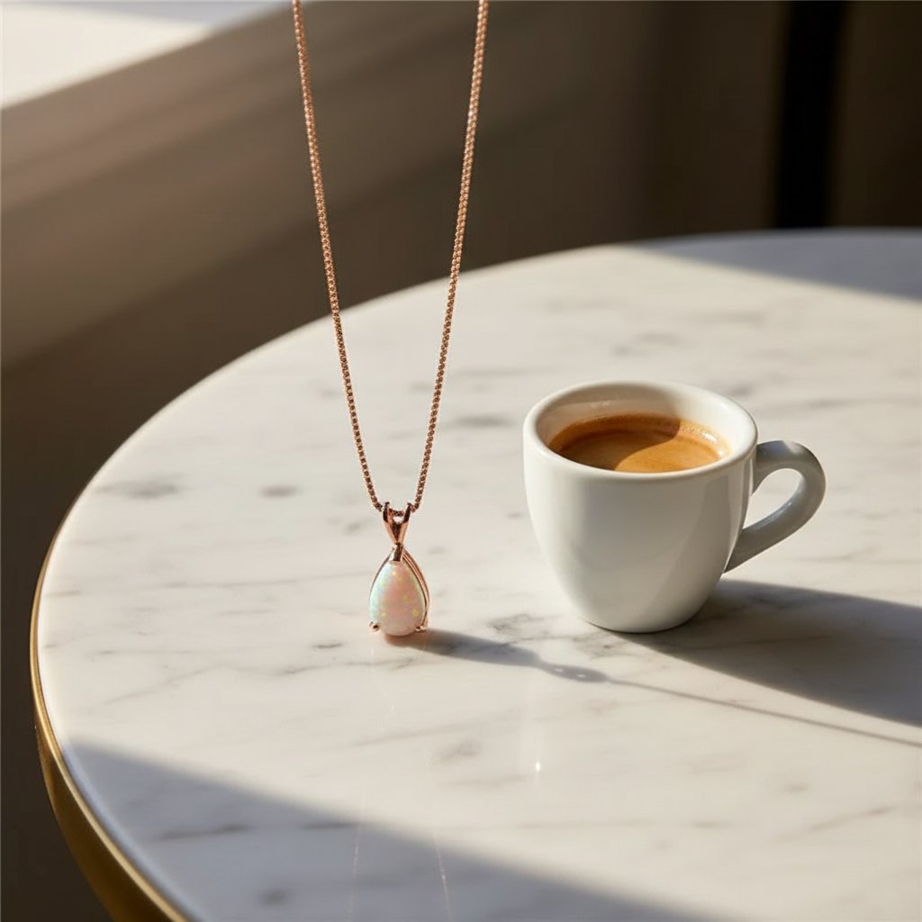 Cerise Opal Pendant Necklace