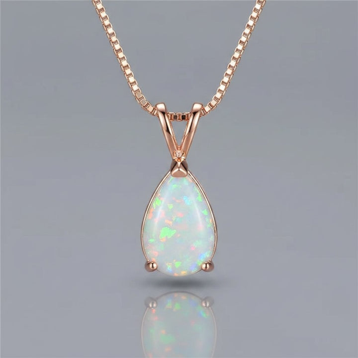 Cerise Opal Pendant Necklace