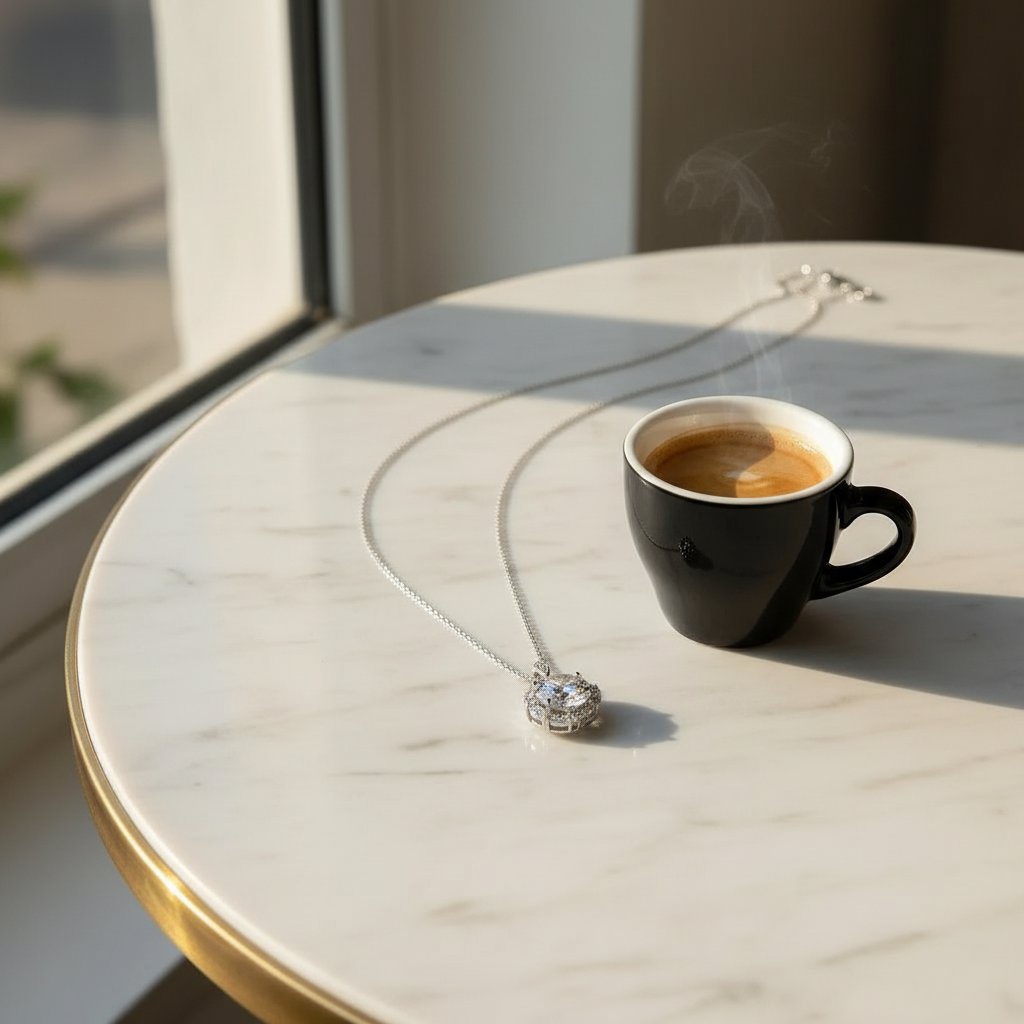 Bijou Silver Pendant Necklace