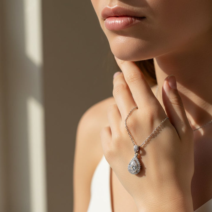 Ambre Silver Pendant Necklace