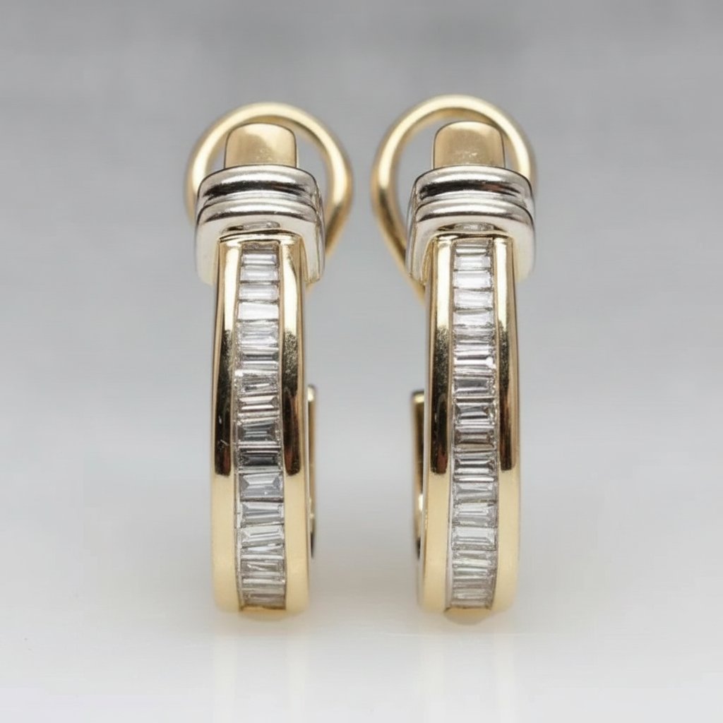 Opaline Diamond Hoop Earrings
