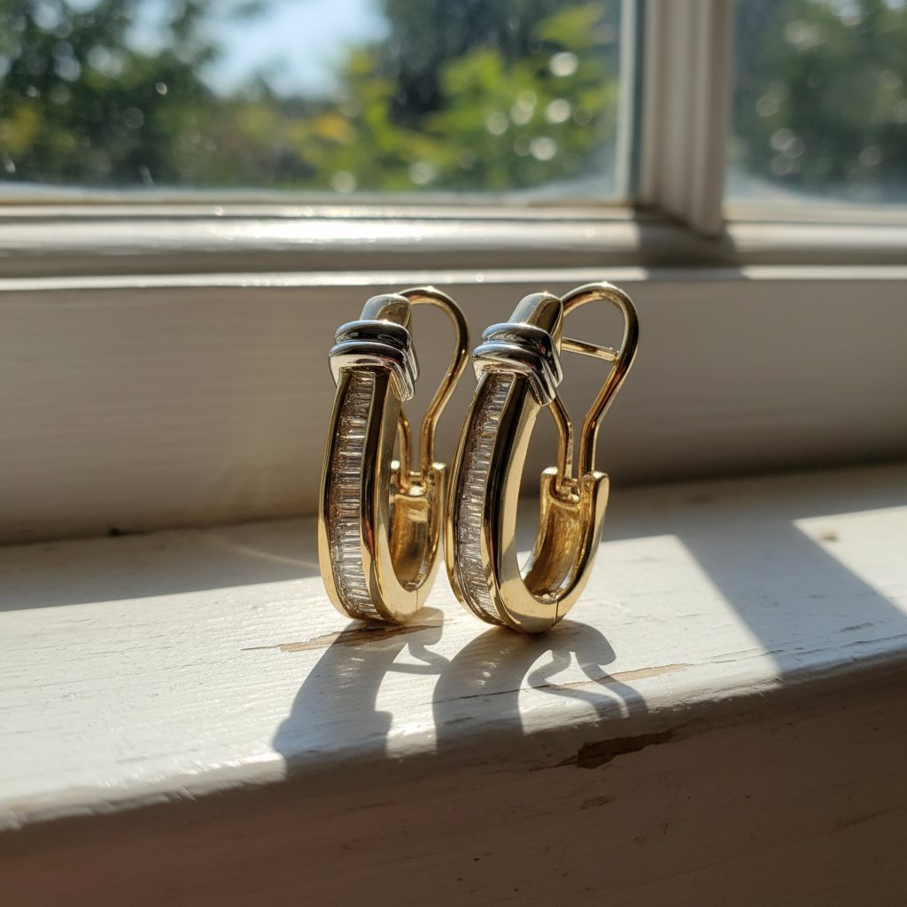 Opaline Diamond Hoop Earrings