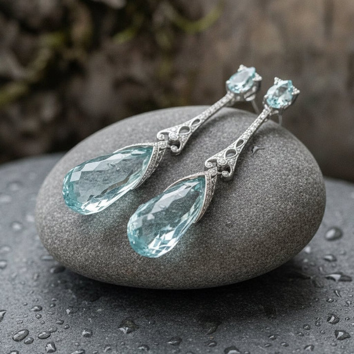 Adeline Aquamarine Earrings