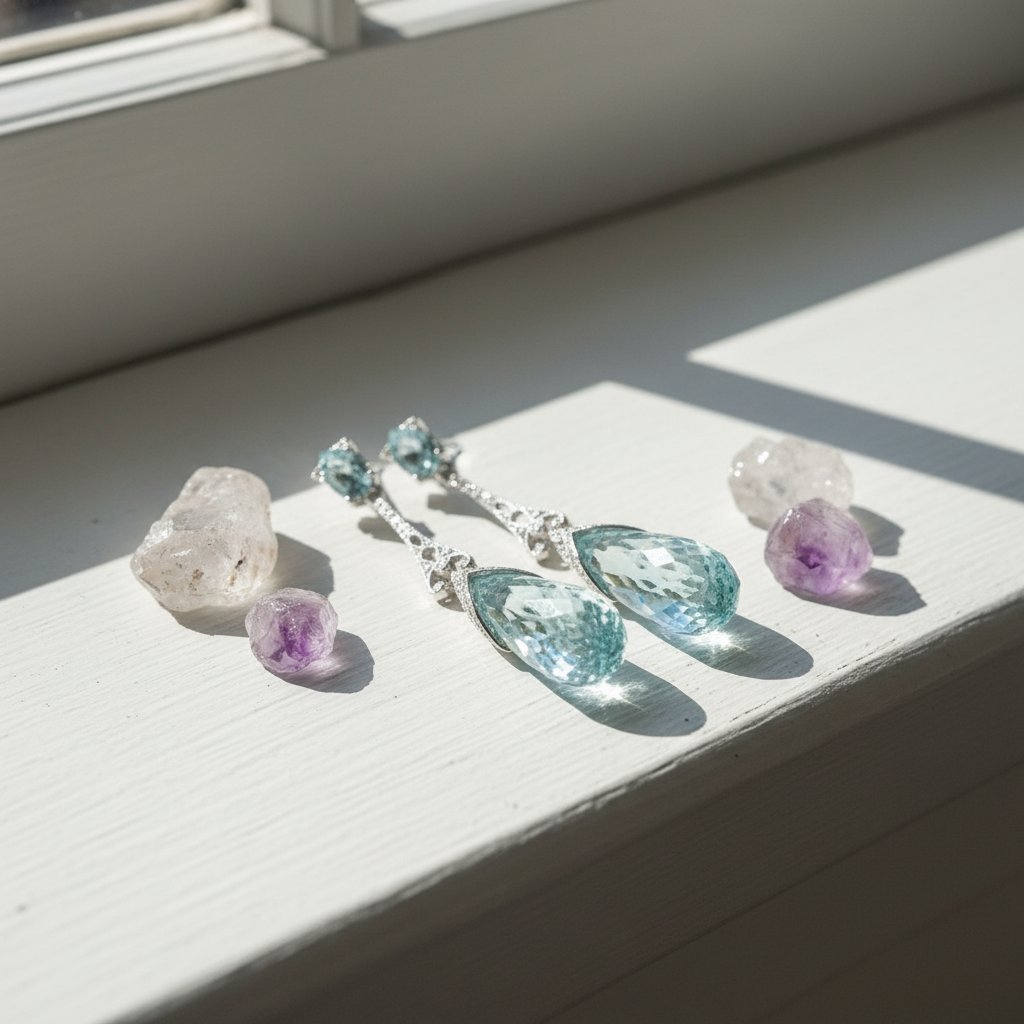 Adeline Aquamarine Earrings