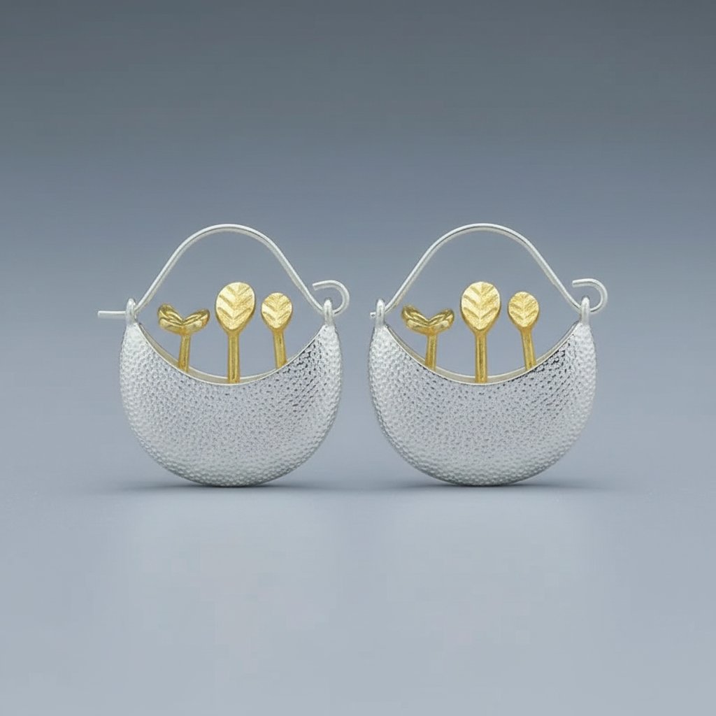 Eowyn Silver Hoop Earrings