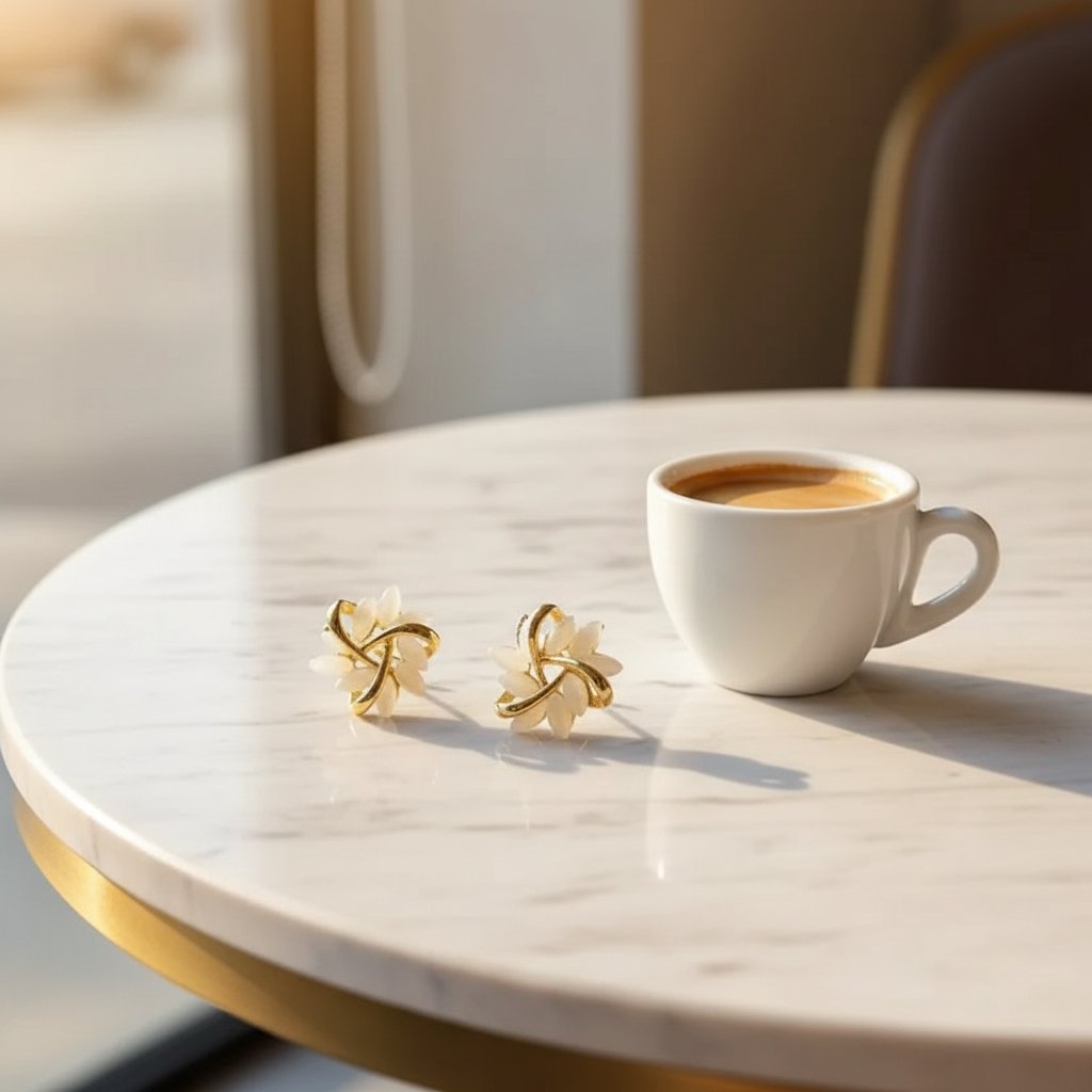 Clemence Opal Stud Earrings
