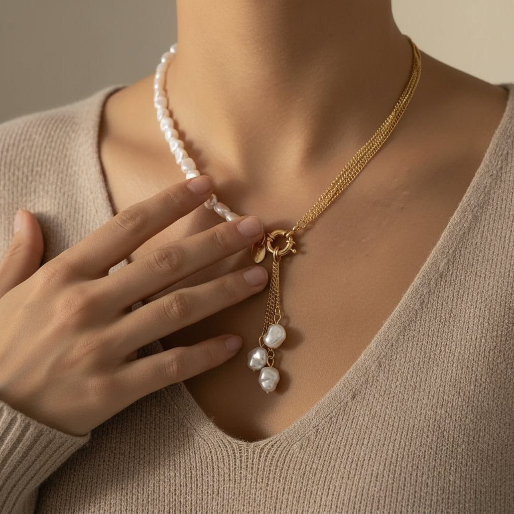 Perrine Pearl Pendant Necklace