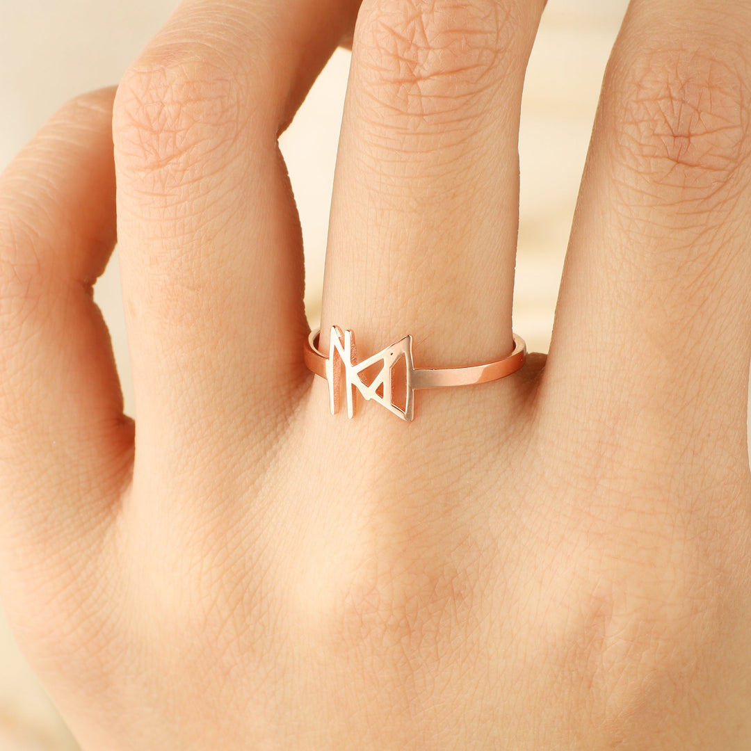Bague à monogramme avec prénom