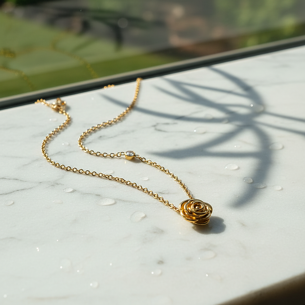 Calla-guldhalskæde