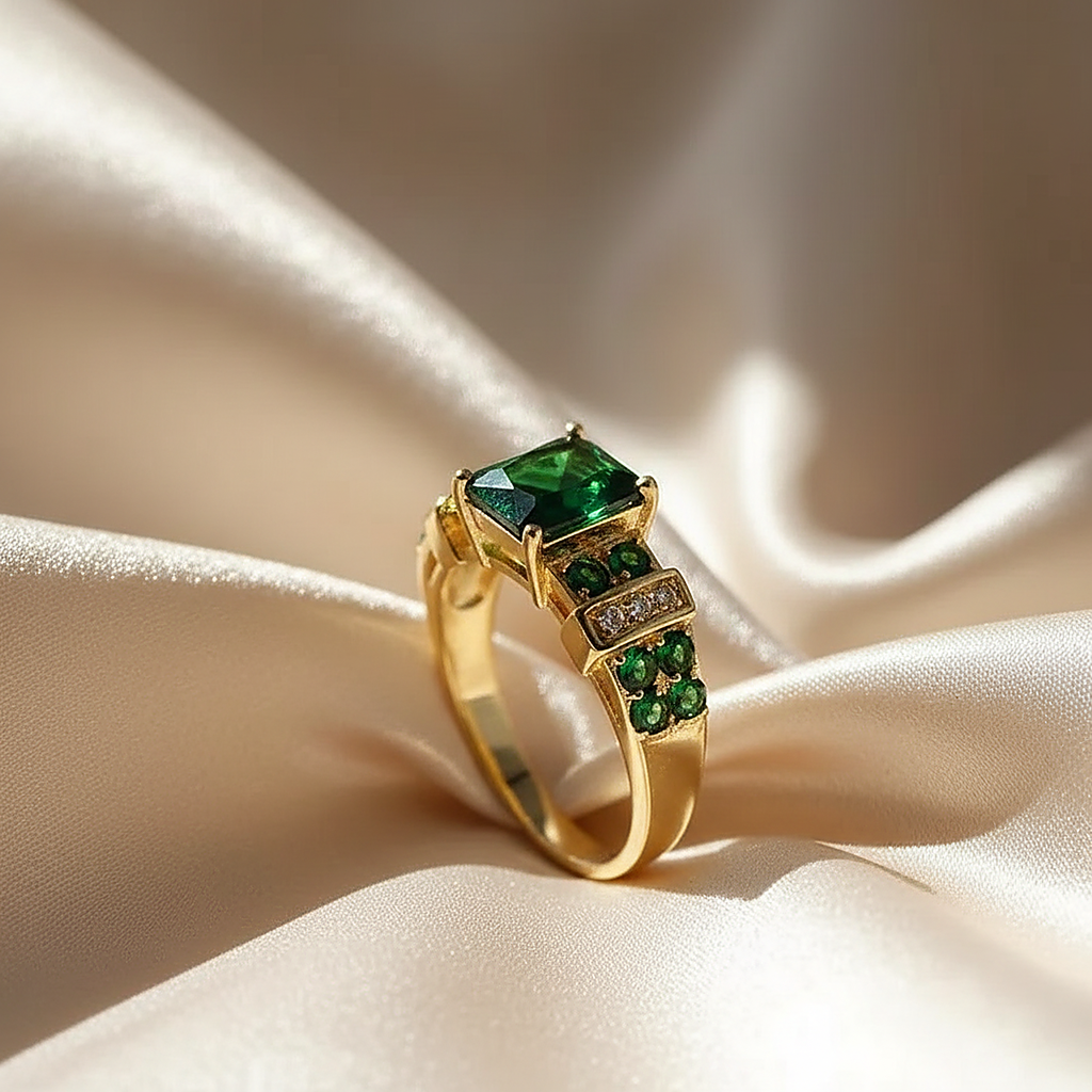 Bague Selene en émeraude
