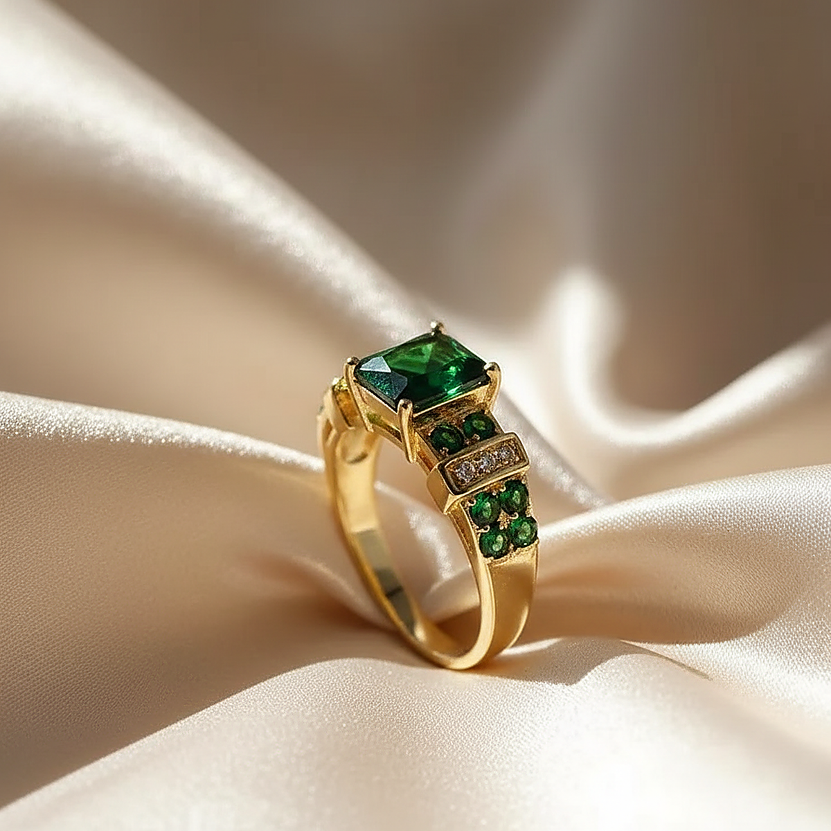 Bague Selene en émeraude