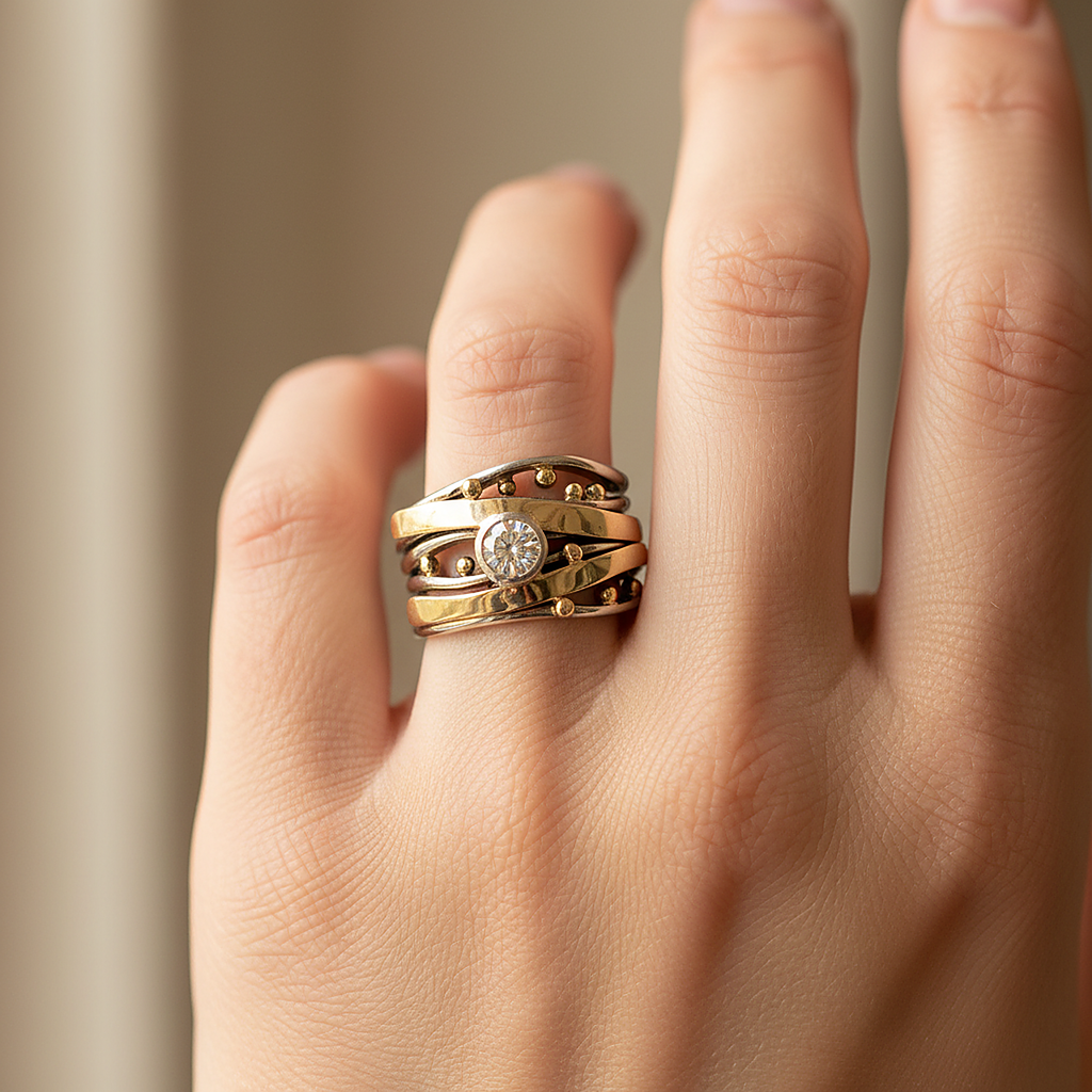 Anillo Oceane de circonita cúbica