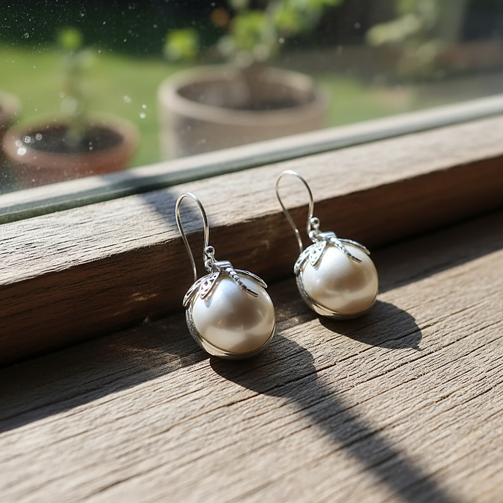 Boucles d’oreilles Vionnet en perles