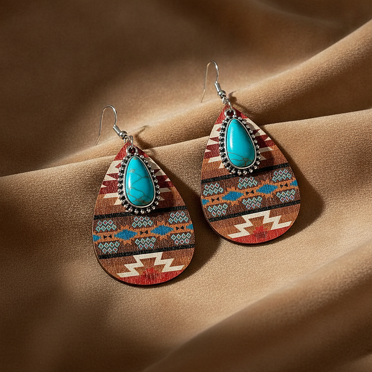 Boucles d’oreilles Sylvie turquoise
