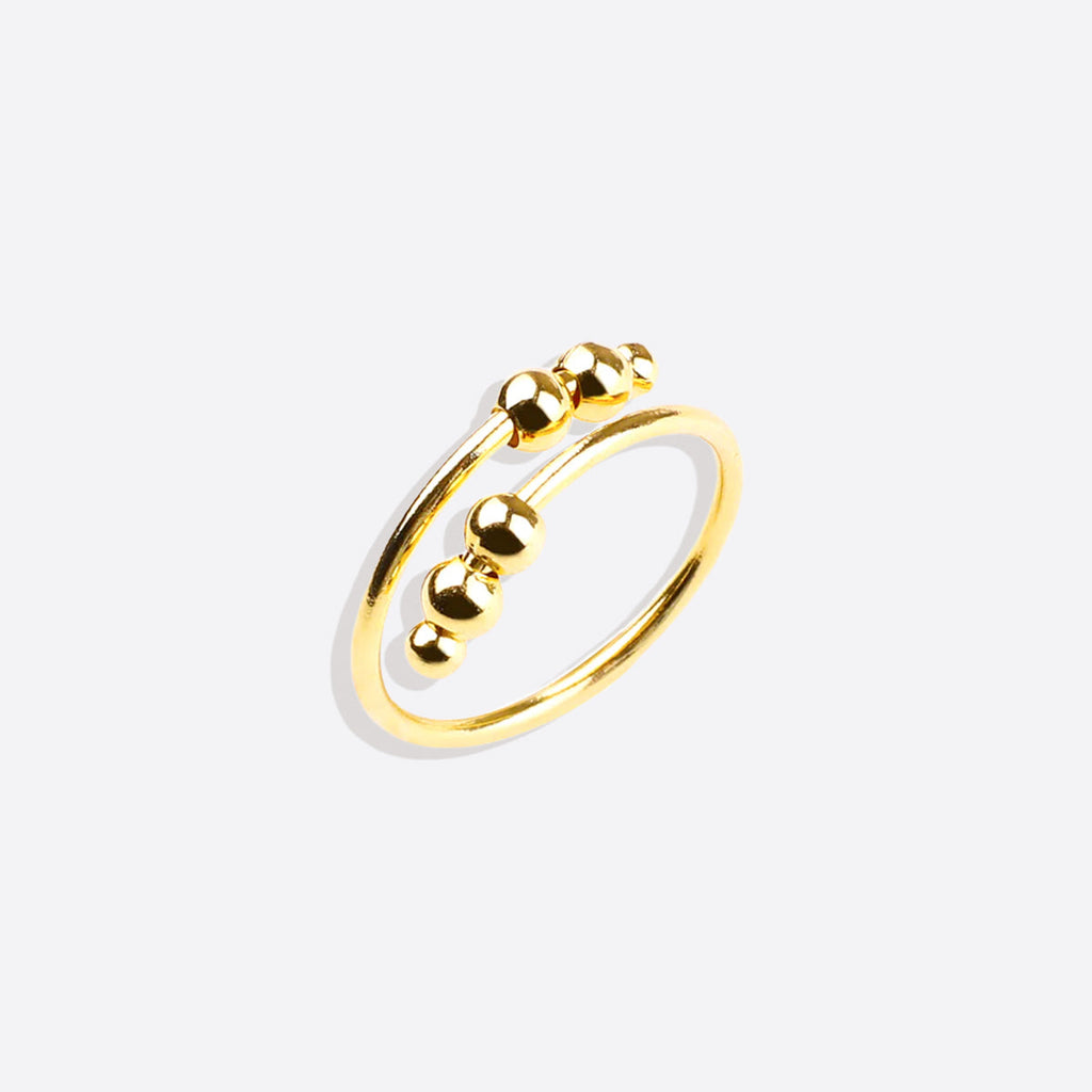 Adjustable Beaded Fidget Ring