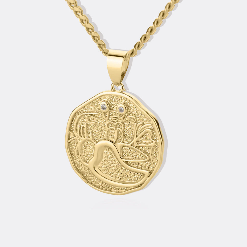 Astrologisk tegn myntanheng halskjede