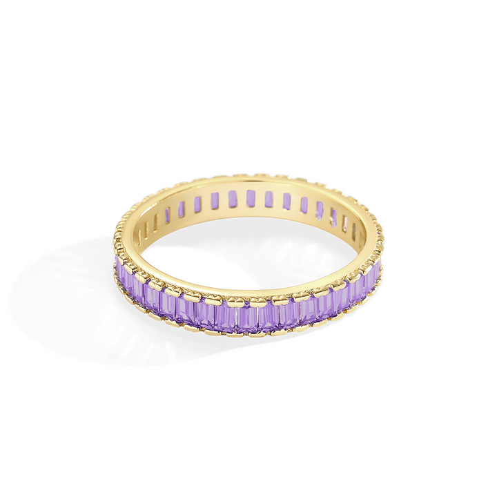 Baguette Birthstone Eternity Band