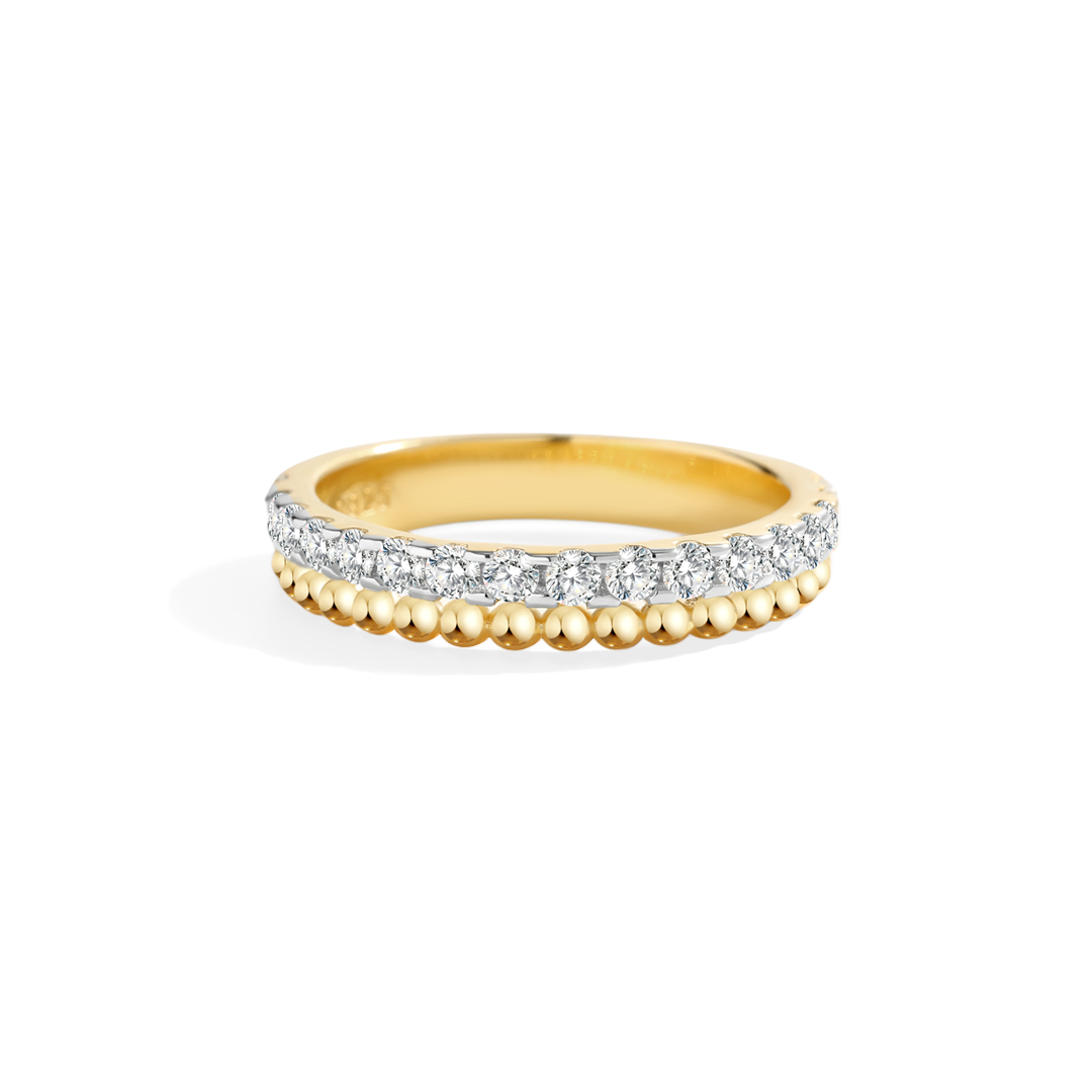 Beaded Diamond Band