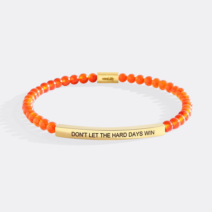 Bracciale ispiratore con perline "Non lasciare che i giorni difficili vincano"