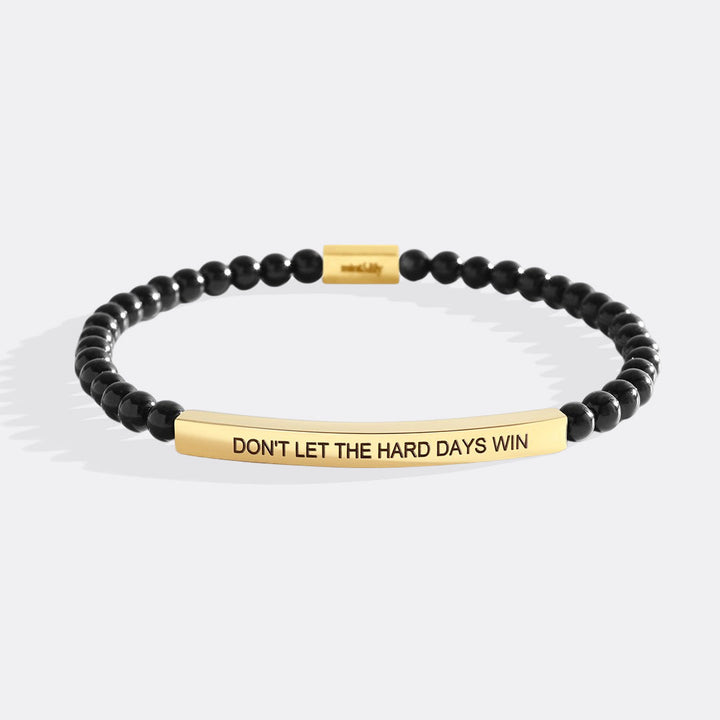 Bracciale ispiratore con perline "Non lasciare che i giorni difficili vincano"