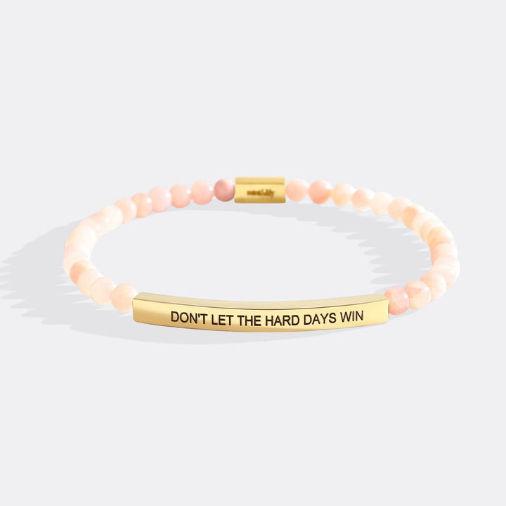 Bracciale ispiratore con perline "Non lasciare che i giorni difficili vincano"